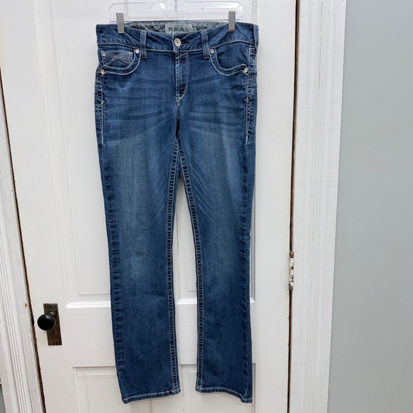 Ariat Real Denim Ivy Thick Stitch Straight Leg Jeans Women's 31L 31 Long Tall - Picture 2 of 11